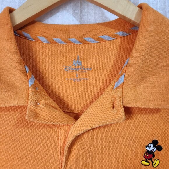 Walt Disney World Mens L Blue Disney Parks Polo Shirt Mickey Mouse Classic - Picture 4 of 9